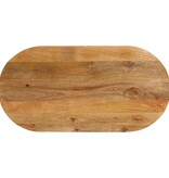 vidaXL Tafelblad ovaal 120x50x3,8 cm massief mangohout