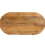 vidaXL Tafelblad ovaal 110x50x3,8 cm massief mangohout