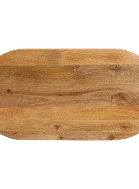 vidaXL Tafelblad ovaal 110x40x3,8 cm massief mangohout