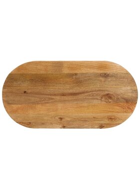 vidaXL Tafelblad ovaal 110x40x3,8 cm massief mangohout