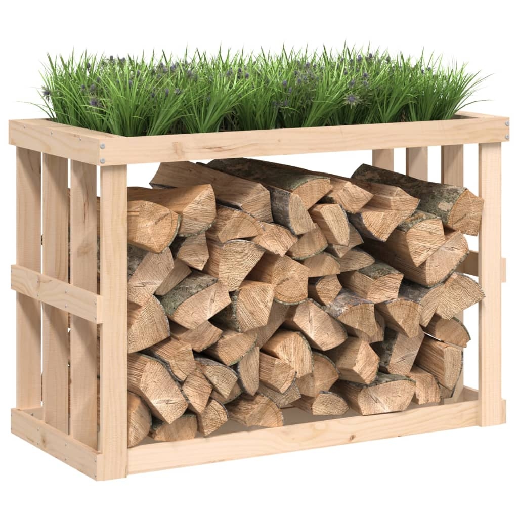 VidaXL Houtblokhouder 108x52x74 cm massief grenenhout