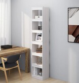 VidaXL Boekenkast/kamerscherm 40x30x199 cm massief grenenhout wit