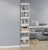 VidaXL Boekenkast/kamerscherm 40x30x199 cm massief grenenhout wit