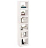 VidaXL Boekenkast/kamerscherm 40x30x199 cm massief grenenhout wit
