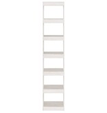VidaXL Boekenkast/kamerscherm 40x30x199 cm massief grenenhout wit