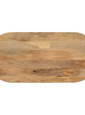 vidaXL Tafelblad ovaal 100x40x3,8 cm massief mangohout