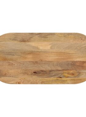 vidaXL Tafelblad ovaal 140x60x2,5 cm massief mangohout