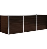 vidaXL Plantenbak verhoogd 240x80x77 cm gegalvaniseerd staal bruin