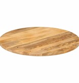 vidaXL Tafelblad rond Ø 90x2,5 cm massief ruw mangohout