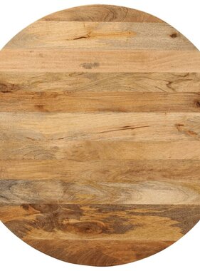 vidaXL Tafelblad rond Ø 80x3,8 cm massief ruw mangohout