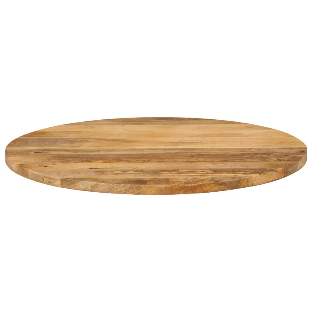 vidaXL Tafelblad rond Ø 80x2,5 cm massief ruw mangohout