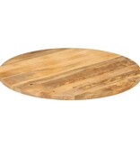 vidaXL Tafelblad rond Ø 70x3,8 cm massief ruw mangohout