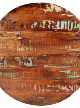 vidaXL Tafelblad rond Ø 70x2,5 cm massief gerecycled hout
