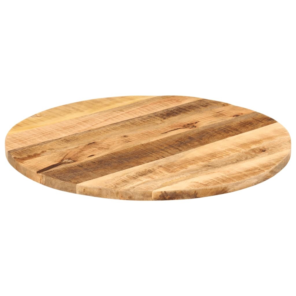 vidaXL Tafelblad rond Ø 90x3,8 cm massief ruw mangohout