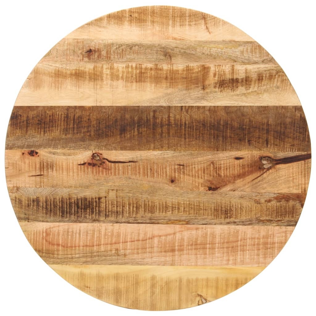 vidaXL Tafelblad rond Ø 80x3,8 cm massief ruw mangohout