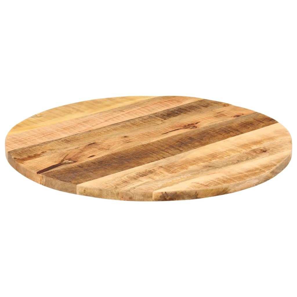 vidaXL Tafelblad rond Ø 80x2,5 cm massief ruw mangohout