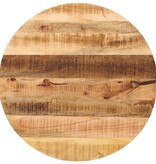 vidaXL Tafelblad rond Ø 80x1,5 cm massief ruw mangohout