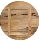 vidaXL Tafelblad rond Ø 60x1,5 cm massief ruw mangohout