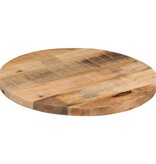 vidaXL Tafelblad rond Ø 40x1,5 cm massief ruw mangohout