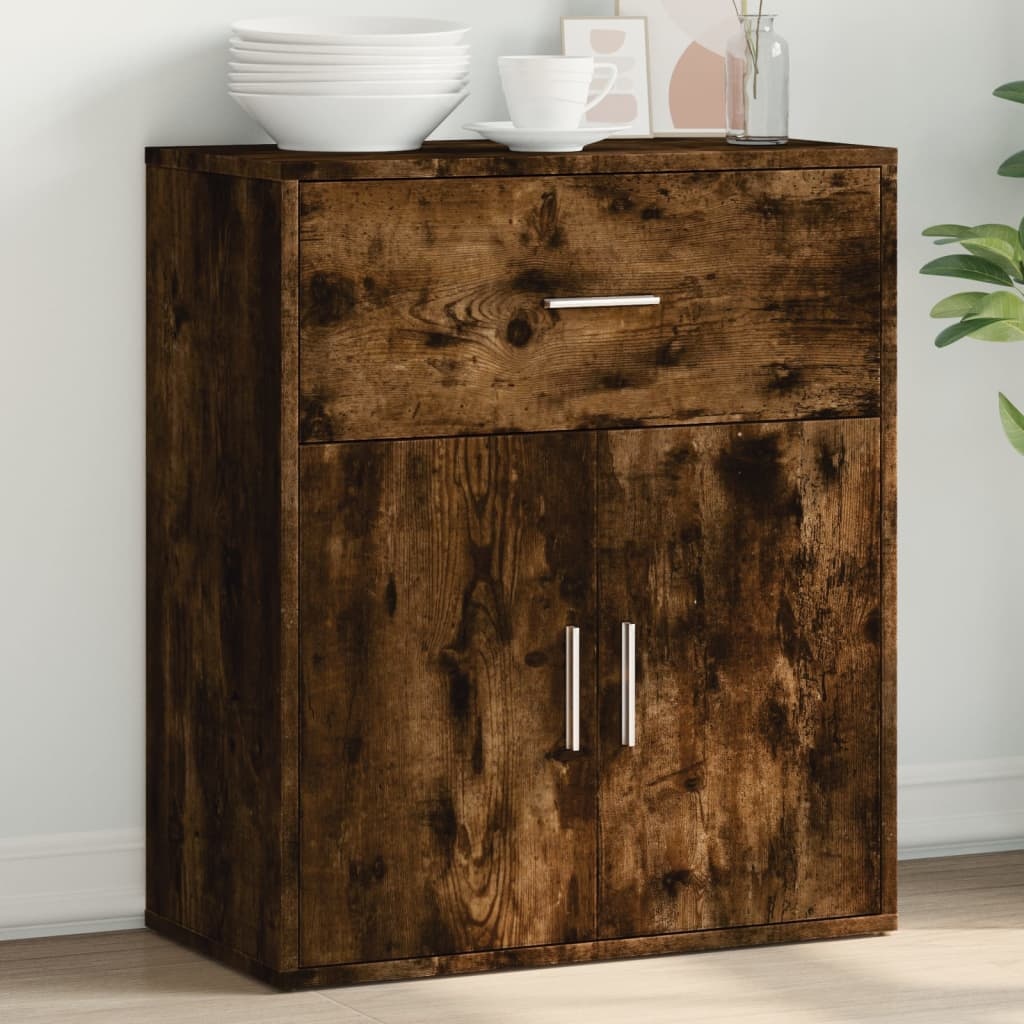 VidaXL Dressoir 60x31x70 cm bewerkt hout gerookt eikenkleurig