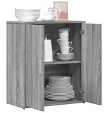 VidaXL Dressoir 60x31x70 cm bewerkt hout grijs sonoma