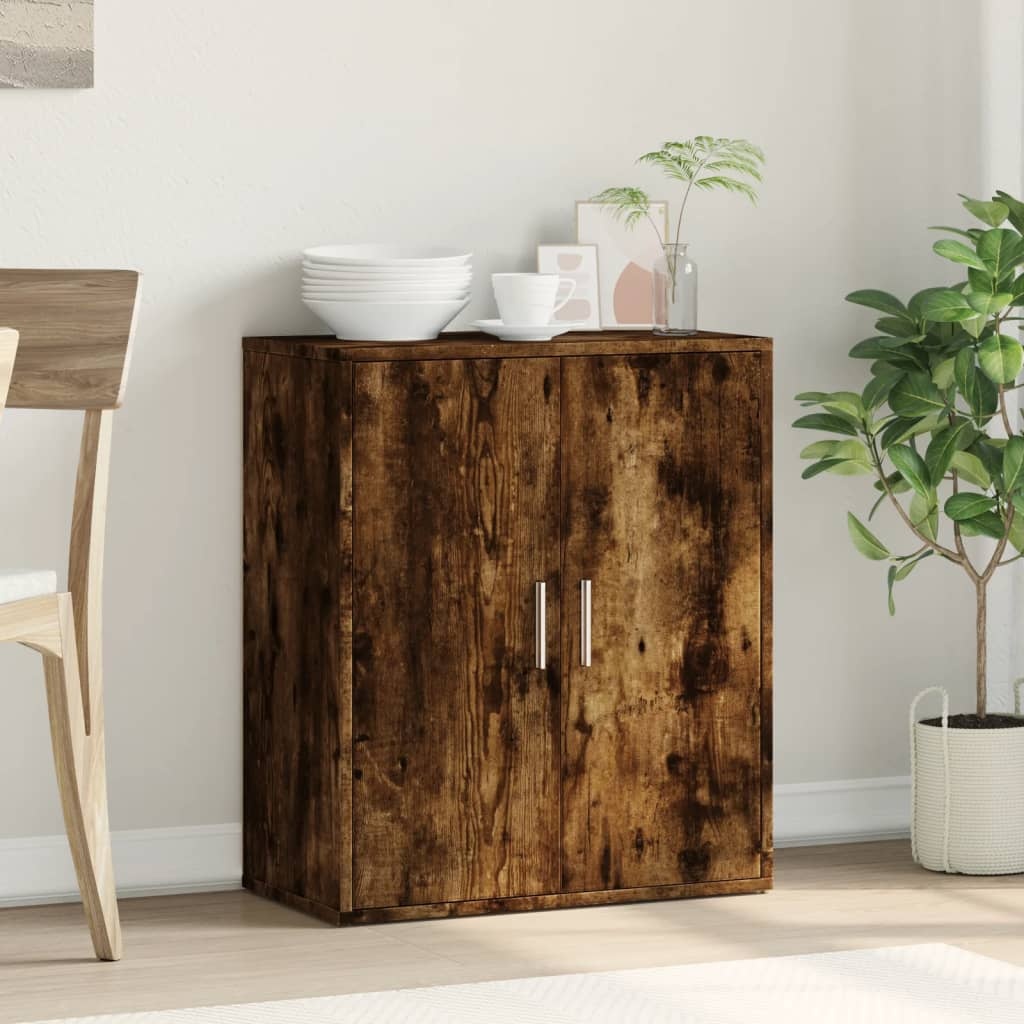 VidaXL Dressoir 60x31x70 cm bewerkt hout gerookt eikenkleurig
