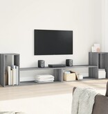 vidaXL Tv-meubelen 2 st 100x30x50 cm bewerkt hout grijs sonoma eiken