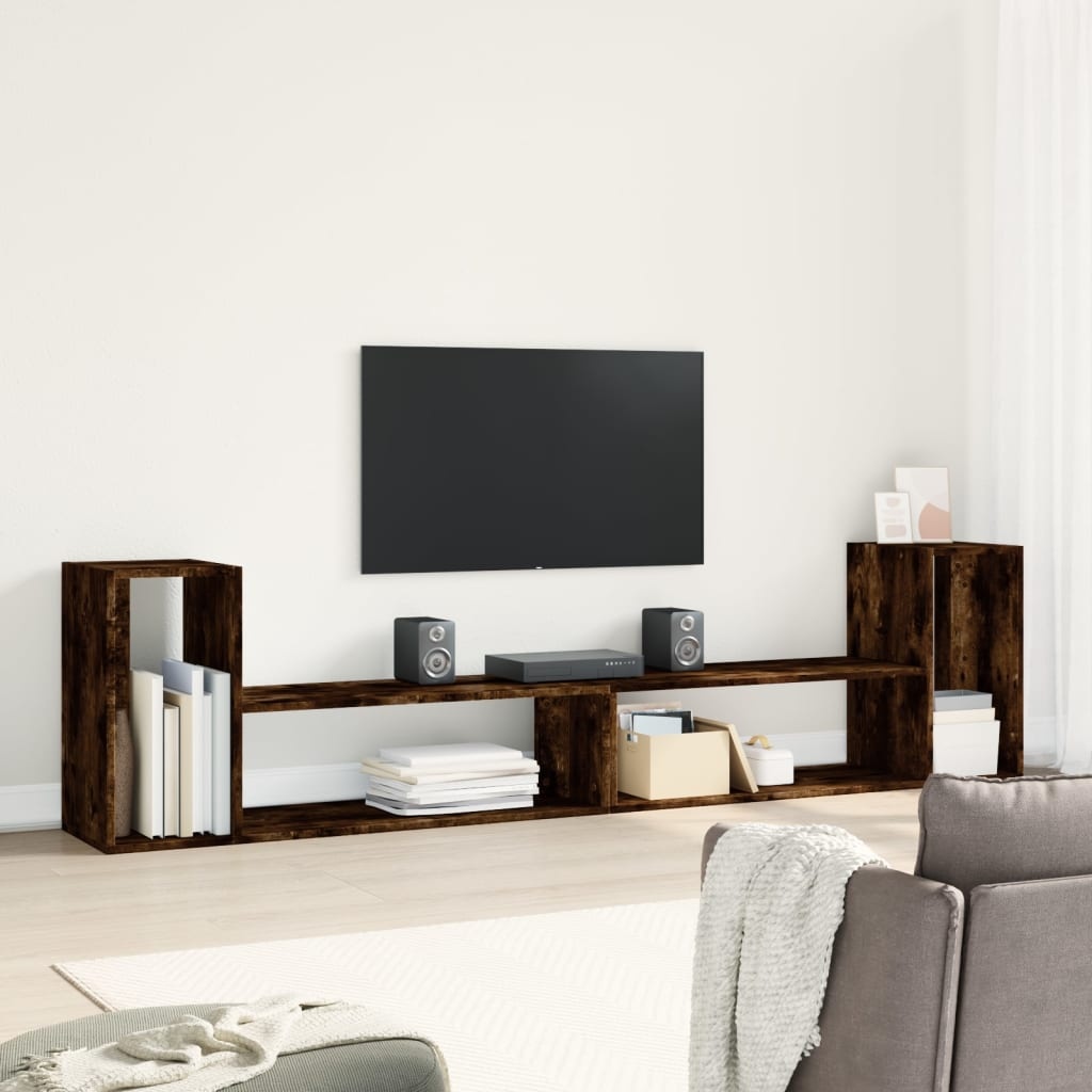 vidaXL Tv-meubelen 2 st 100x30x50 cm bewerkt hout gerookt eikenkleurig