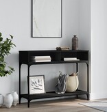 VidaXL Wandtafel 100x30,5x75 cm bewerkt hout zwart