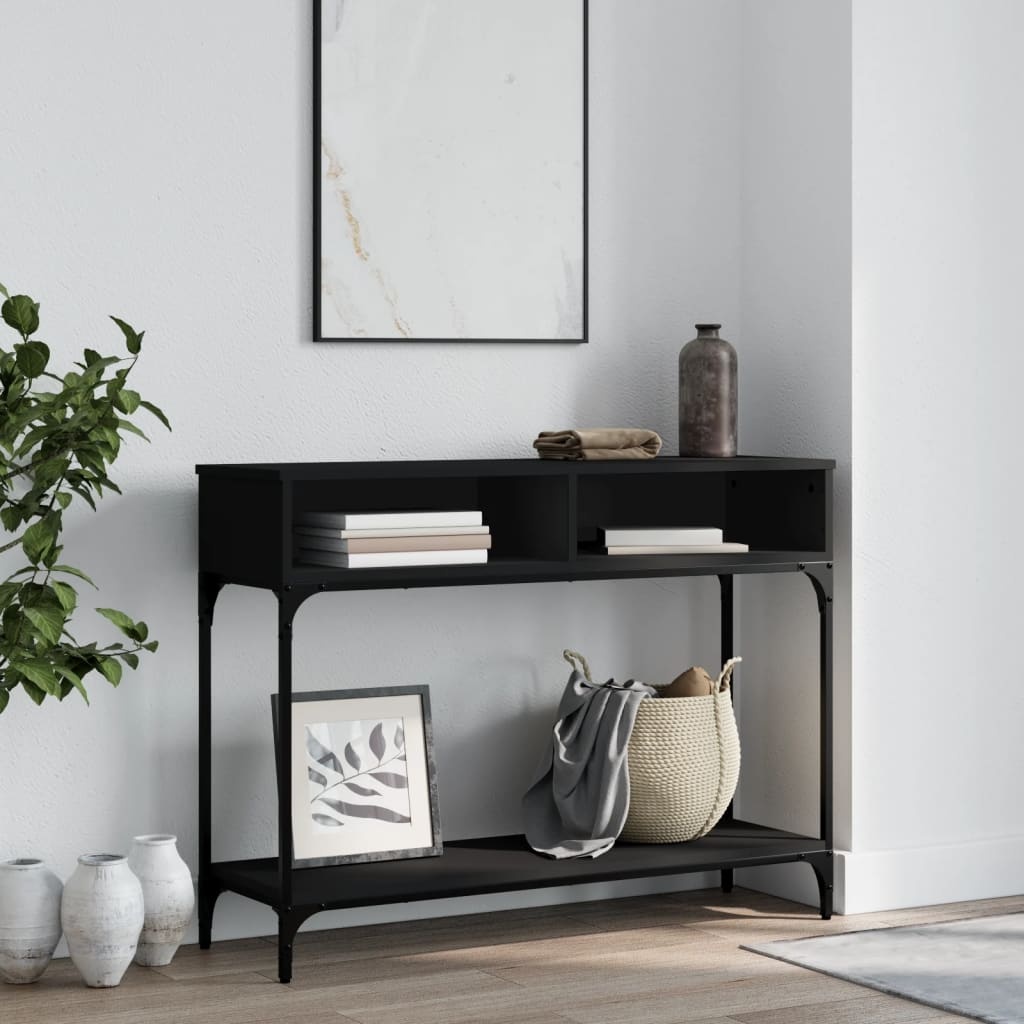 VidaXL Wandtafel 100x30,5x75 cm bewerkt hout zwart