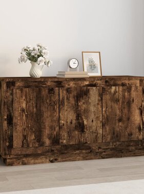 VidaXL Dressoir 102x35x55 cm bewerkt hout gerookt eikenkleurig