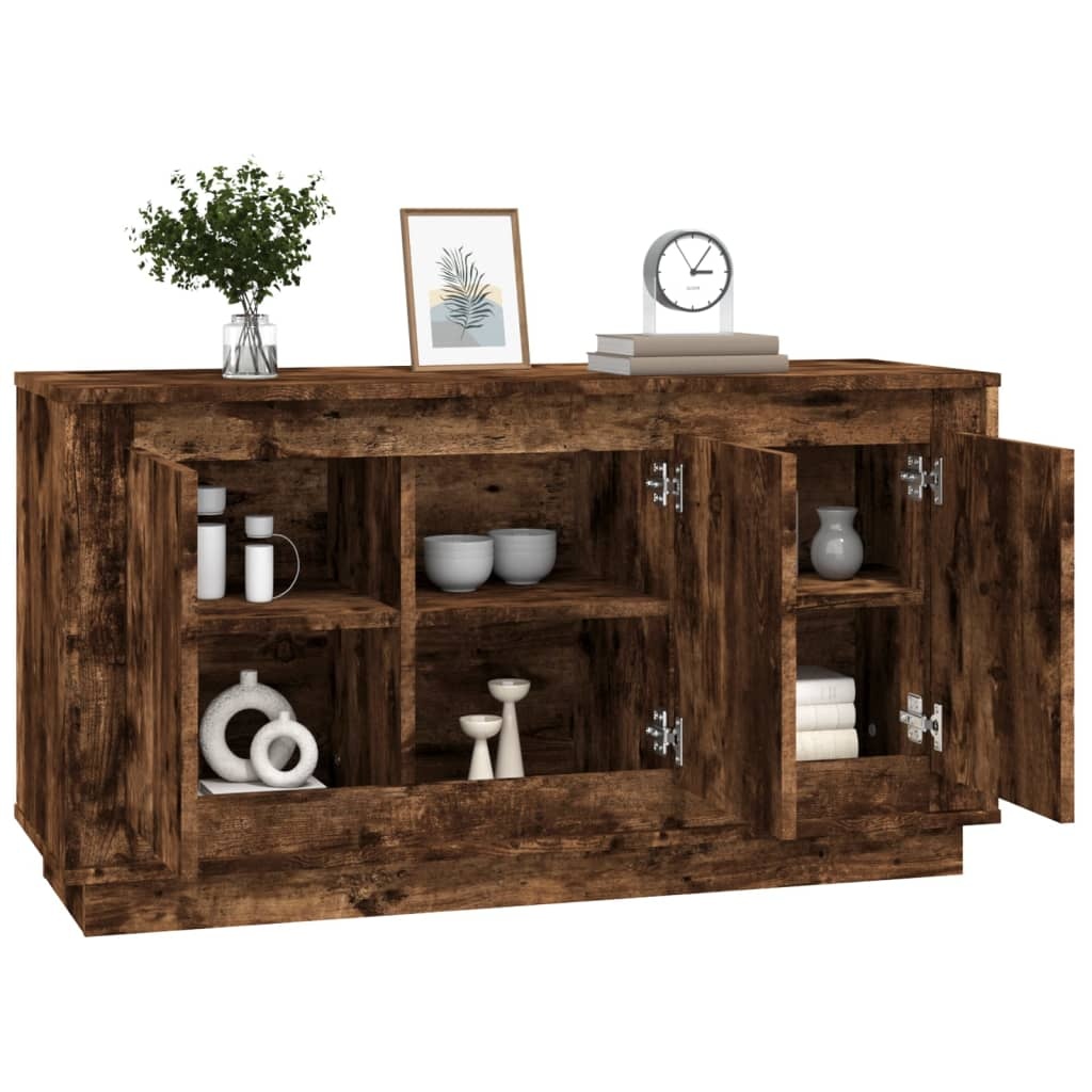 VidaXL Dressoir 102x35x55 cm bewerkt hout gerookt eikenkleurig