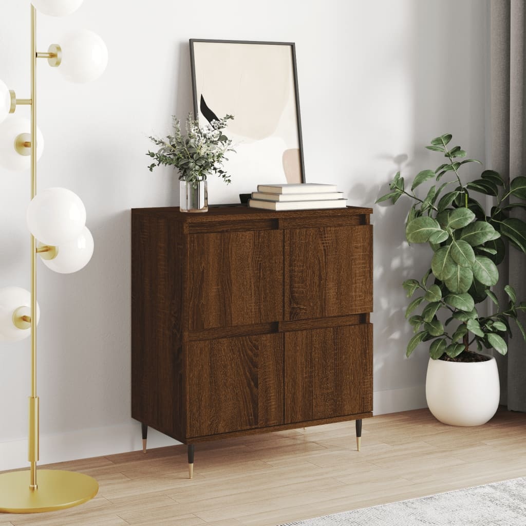 VidaXL Dressoir 60x35x70 cm bewerkt hout bruin eikenkleur