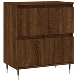 VidaXL Dressoir 60x35x70 cm bewerkt hout bruin eikenkleur