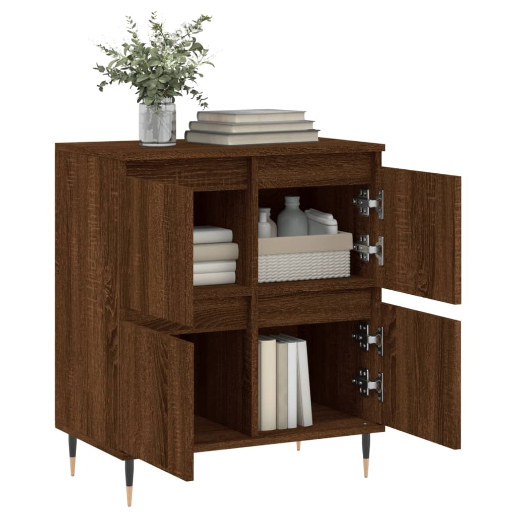 VidaXL Dressoir 60x35x70 cm bewerkt hout bruin eikenkleur