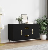 VidaXL Dressoir 100x36x60 cm bewerkt hout zwart