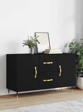 VidaXL Dressoir 100x36x60 cm bewerkt hout zwart