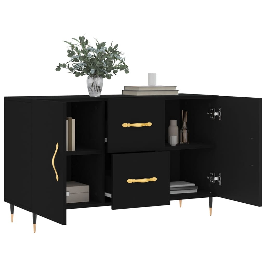 VidaXL Dressoir 100x36x60 cm bewerkt hout zwart