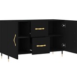 VidaXL Dressoir 100x36x60 cm bewerkt hout zwart