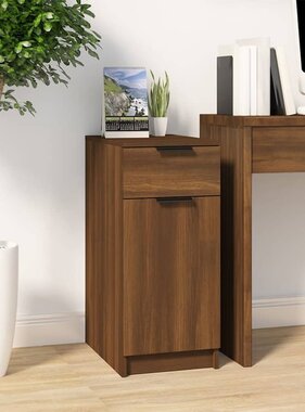 VidaXL Bureaukast 33,5x50x75 cm bewerkt hout bruineikenkleurig