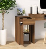 VidaXL Bureaukast 33,5x50x75 cm bewerkt hout bruineikenkleurig
