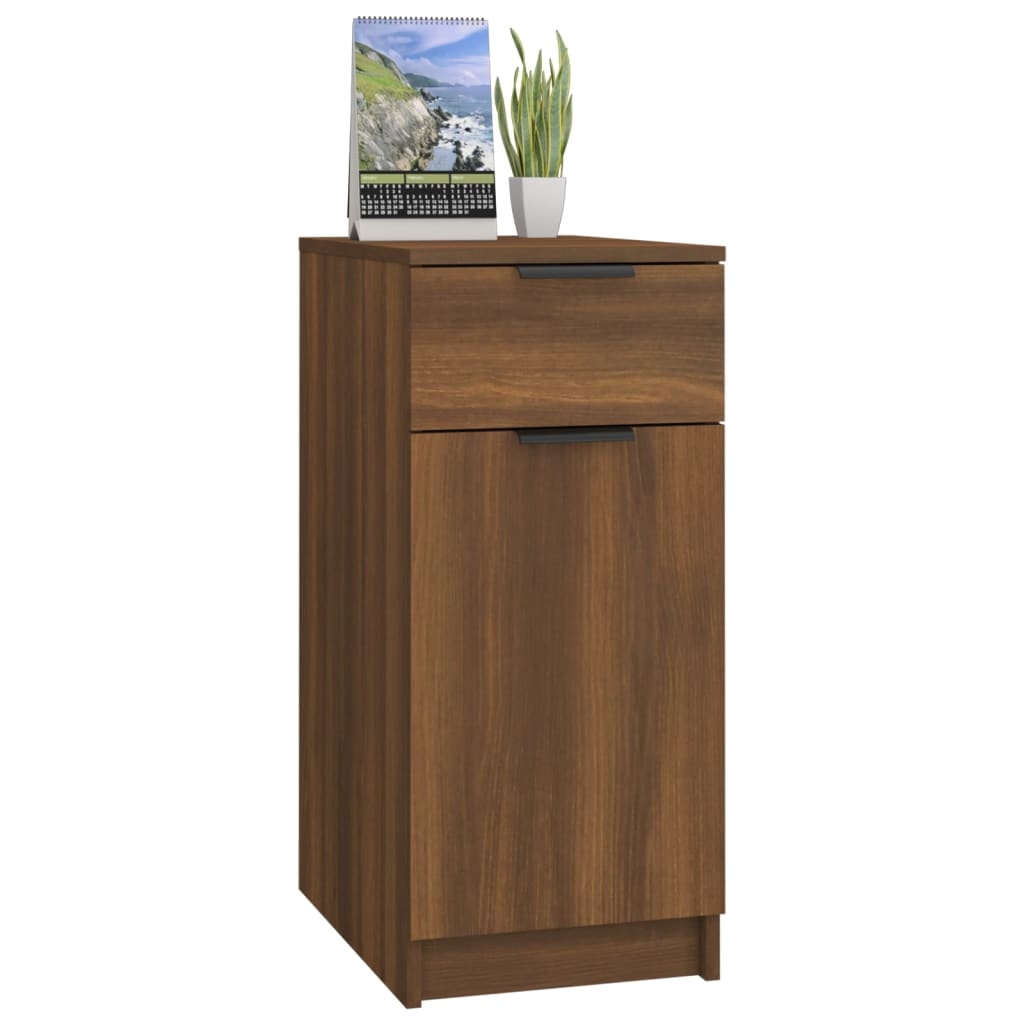 VidaXL Bureaukast 33,5x50x75 cm bewerkt hout bruineikenkleurig