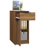 VidaXL Bureaukast 33,5x50x75 cm bewerkt hout bruineikenkleurig