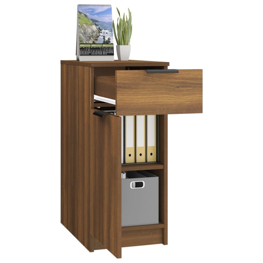 VidaXL Bureaukast 33,5x50x75 cm bewerkt hout bruineikenkleurig