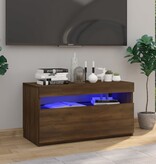 VidaXL Tv-meubel met LED-verlichting 75x35x40 cm bruin eikenkleur