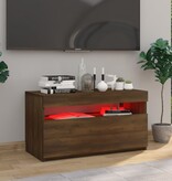 VidaXL Tv-meubel met LED-verlichting 75x35x40 cm bruin eikenkleur
