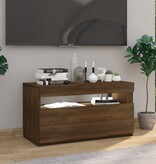 VidaXL Tv-meubel met LED-verlichting 75x35x40 cm bruin eikenkleur