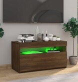 VidaXL Tv-meubel met LED-verlichting 75x35x40 cm bruin eikenkleur