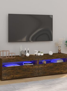 VidaXL Tv-meubelen met LED-verlichting 2 st 75x35x40 cm gerookt eiken
