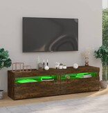 VidaXL Tv-meubelen met LED-verlichting 2 st 75x35x40 cm gerookt eiken